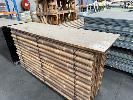 60 · 2 x MOBILE TIMBER BAR TABLES, 2000 x 1100 x 600mm