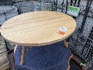 83 · 2 x CIRCULAR TIMBER TABLES, 900mm DIAMETER x 450mm (H)