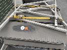 84 · 4 x ALUMINIUM FRAMED STAGE STAIRS, 2 TREAD, 1200 x 370mm