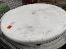 86 · 17 x WHITE POLY CIRCULAR TABLES, 950mm DIAMETER x 710mm (H), 1 x STILLAGE