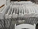 34 X White Plastic Americana Folding Chairs,, 1 X Stillage & Contents