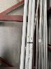 143 · 3 x WHITE ALUMINIUM FLAG POLES, 6m