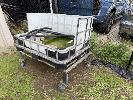 Timber & Steel Stillage With Cut Down Ibc On Trolley
