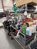 Chrome Frame Metal Trolley & Contents Cleaning Equipment