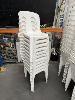 233d · 100 x WHITE PLASTIC STACKABLE EVENT CHAIRS