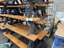 250 · 5 x TIMBER BENCH SEAT & TABLE SETTINGS, 1800 x 700mm