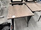 10 X Cafe Tables, Steel Frame, Timber Top