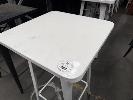 288 · 22 x WHITE STEEL HIGH COCKTAIL TABLES, 500 x 500mm