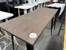 6 X Bar Tables, Steel Frame Timber Top, 1500 X 600mm