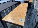 4 X Bar Tables, Steel Frame Timber Top, 1800 X 450mm