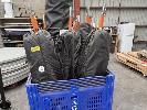 298 · 10 x COMMERCIAL MARKET UMBRELLAS IN CRATE, NO BASES, 4 x BLUE, 1 x PINK, 1 x GREEN, 2 x WHITE & 2 x YELLOW