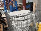 251 · 8 x WHITE PLASTIC CIRCULAR CAFE TABLES & STILLAGE