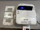 Projector, Epson Eb-585w Ultra Short Throw 3lcd, 3,300 Lumens, 1,173 Normal & 101 Eco Hours Showing With Remote & Wall Mount Bracket (No Wall Plate Cover), S/N:Ujrf4x0205l