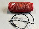 Jbl Charge3 Bluetooth Speaker, Red & Cable