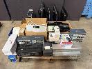 1 x PALLET LOT ASST KEYBOARDS, SPEAKERS, NETWORKING, VCR, MONITORS, TONER, MICROPHONES ETC