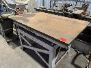 17 · CAST IRON SURFACE TABLE, 1530 x 915mm ON STAND