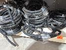 81 · 12 x ROLLS BLACK REINFORCED HOSES, VARIOUS SIZES
