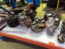133 · 60 (APPROX) x ASSORTED CASTER, FIXED & SWIVEL PNEUMATIC TYRES & RIMS