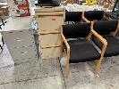 2 x 2-DRAWER FILING CABINETS, 1 x 3-DRAWER FILING CABINET, 4 x VISITOR ARM CHAIRS