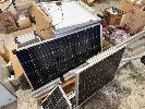 35 · 14 x SOLAR PANELS, MONO 80W, MODEL ZM9102, EACH 78 x 68cm, 16 x SOLAR PANELS, POWERTRAN, MODEL N0020F, 20W, EACH 40 x 35cm, 1 x SOLAR PANEL, POWERTECH, MODEL ZM9061, 108 x 68cm, QTY SOLAR CHARGE CONTROLLERS, ASST CABLES, WEATHERPROOF ENCLOSURES, ALUMINIUM POSTS UP TO 6.4m, BRACKETS, CLAMPS, POSTS ETC