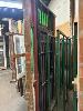 12 · OREGON ENTRANCE SET, CRICKET BAT DOOR, FROSTED GLASS, 2675 x 1370mm, CIRCA 1920'S