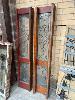 Pair Western Red Cedar Leadlight Panels, 2070 X 390mm