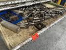 110 · LARGE QUANTITY TAPS & DIES,, ASSORTED TYPES & SIZES, CONTENTS OF DRAWER, NOT INCLUDING DRAWER