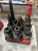 129 · 9 x BT50 TOOL HOLDERS WITH ASSORTED TOOLING INCLUDING PLASTIC STANDS
