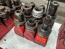 133 · 9 x BT50 TOOL HOLDERS WITH ASSORTED TOOLING INCLUDING PLASTIC STANDS