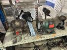 BENCH GRINDER, JIMY &, LINISHER/WIRE WHEEL,, 240V WITH LAMPS