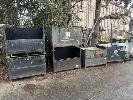 205 · 6 x STILLAGES, MATCHING, BLACK STEEL, 2100 x 920 x 860mm (H)