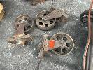 40 · 4 x LARGE HD CASTOR WHEELS, 250mm, SWIVEL CAST IRON NO GST