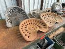 4 x ANTIQUE TRACTOR SEATS NO GST