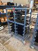 28 · PVC MEAL SERVING TROLLEY ON CASTOR WHEELS WITH 14 x TRAYS, 1400 (H) x 500 (W) x 900mm (L), , **SUBJECT TO INSURANCE CLAIM, BUYER TO INSPECT** NO GST
