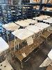 31 · LINEN BAG FRAMES, 3 IN A ROW, ON CASTOR WHEELS, , **SUBJECT TO INSURANCE CLAIM, BUYER TO INSPECT** NO GST