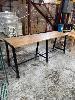 6 Person Dry Bar, Black Steel Frame, Laminate Top, 2400 X 700 X 920mm