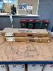 142 · 2 x BAR BASE BOLOGNA, ALLOY PEDESTAL BASES SUIT DRY BAR, NO TOPS, AS NEW, BLACK