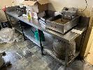 39 · LARGE STAINLESS STEEL BENCH, 2760 x 600 x 900mm, WITH SPLASHBACK