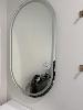 38 · 2 x OVAL BACKLIT WALL MIRRORS, 1000 x 600mm & TOWEL RACK