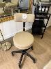 Dsse Latte Vinyl Upholstered Stool