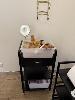 Black Metal Single Drawer Trolley & Sundries