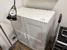 98 · WHITE PAINTED TIMBER 2 DOOR CABINET, 950 x 780 x 400mm