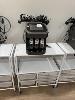 N9 Ice Skin Angel Hydra Facial Machine & Attachments, 240v, Single Phase On White Metal Mobile Trolley