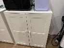 120 · WHITE PAINTED TIMBER 2 DOOR CABINET, 950 x 780 x 400mm
