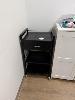128 · BLACK METAL MOBILE TROLLEY