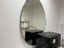 Oval Shaped Wall Mirror, 100 X 750mm, Back Lit