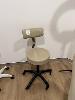 Dsse Latte Vinyl Upholstered Stool