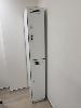 159 · WHITE LAMINATE 2 DOOR LOCKER, 1850 x 450 x 300mm