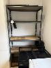 Grey Metal Shelving Bay, 1800 900 X 400mm & 2 X Black Metal Trolleys