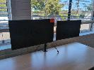 2 · 1 X 27" PHILLIPS FULL HD LCD MONITOR. MODEL 273V7QDSB/79., 1 X 24" PHILLIPS LCD MONITOR. MODEL 241V8/75., WITH DUAL ARM DESK MOUNT & CABLES.